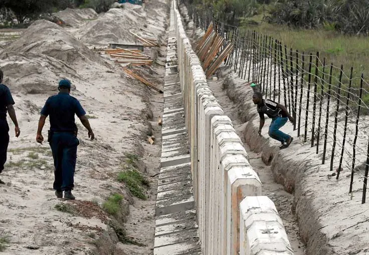 África do Sul começa a construir muro de betão ao longo da fronteira com Moçambique
