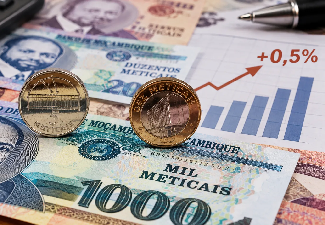 Dinheiro em circulação atinge novo máximo e aproxima-se dos 77 mil milhões de meticais